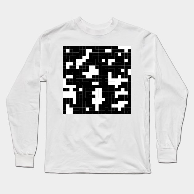 Monochrome Pixels 2 Long Sleeve T-Shirt by findingNull